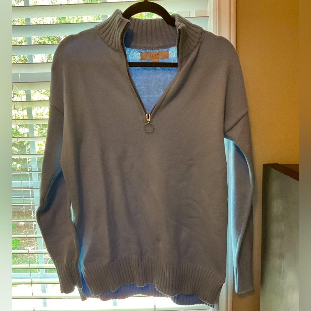 Loft Half Zip Tunic Sweater